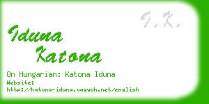 iduna katona business card